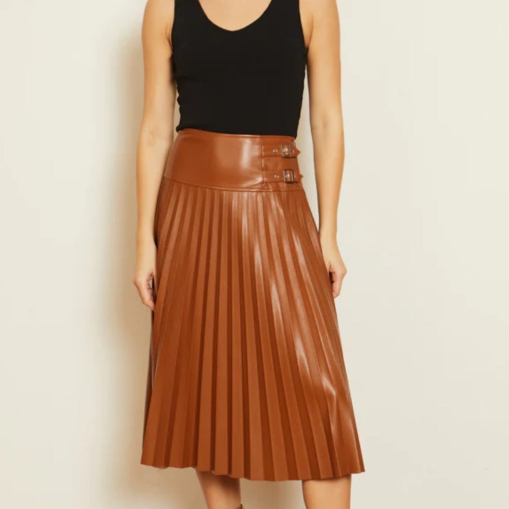 Caballero - Vegan Leather - Hendrix Skirt - Tobacco - NWT